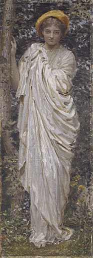 Un sentier pédestre figures féminines Albert Joseph Moore Peintures à l'huile